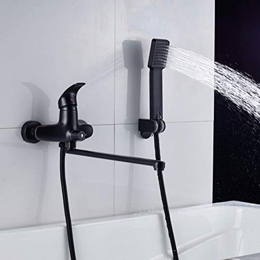 Черный смеситель с терморегулятором IDDIS