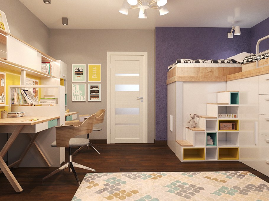 Яркая кухня в современном стиле