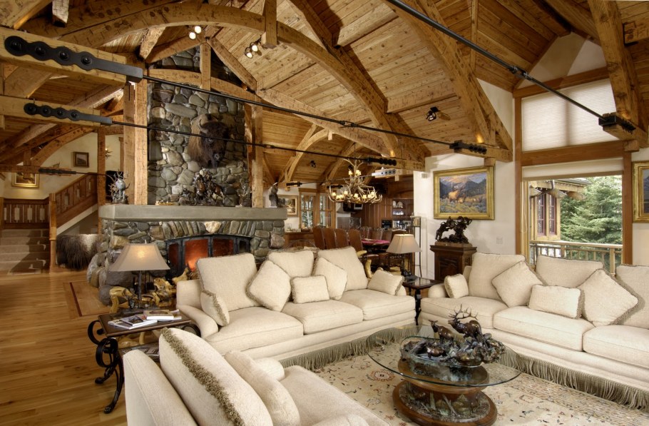 Дом в стиле ранчо интерьер