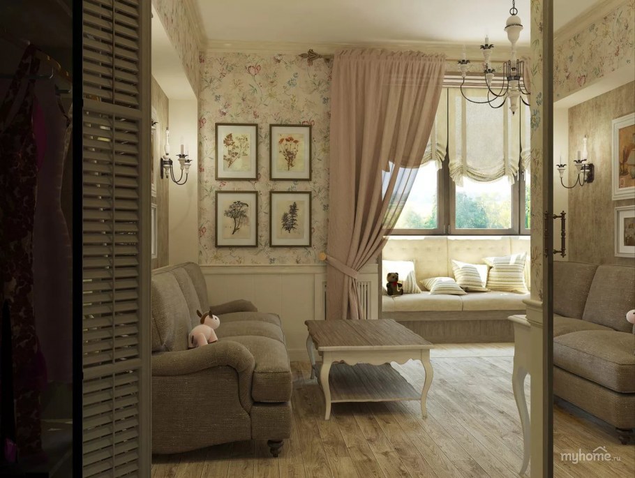 Гостинная в стиле Прованс