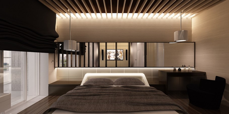 Рейки на потолке лофт