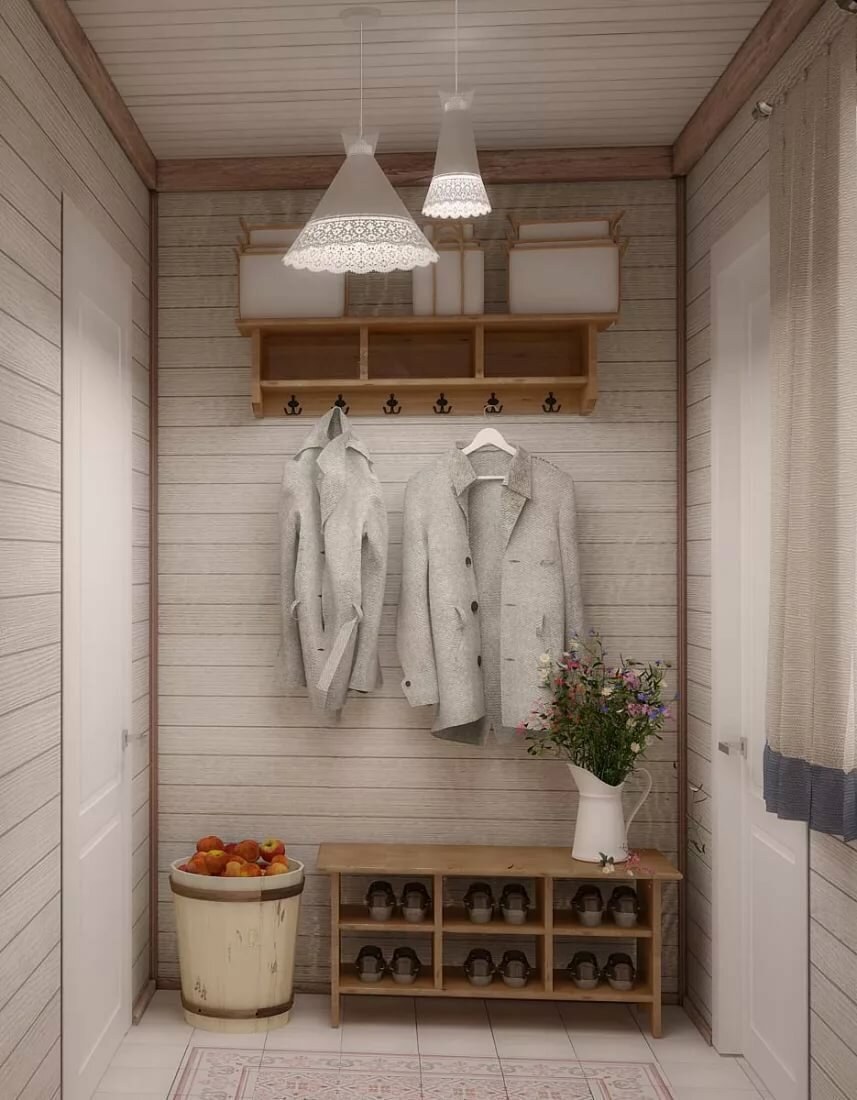 Вагонка в прихожей