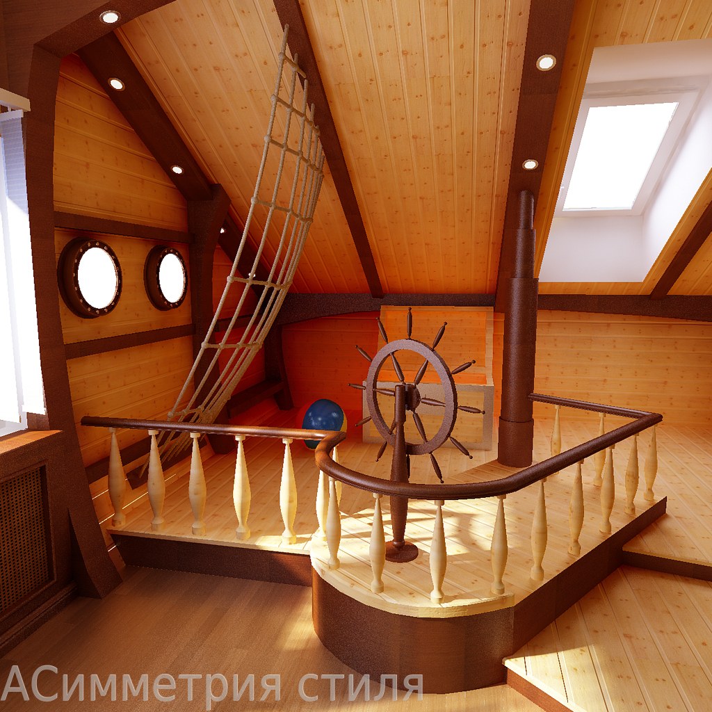 Комната в Корабельном стиле