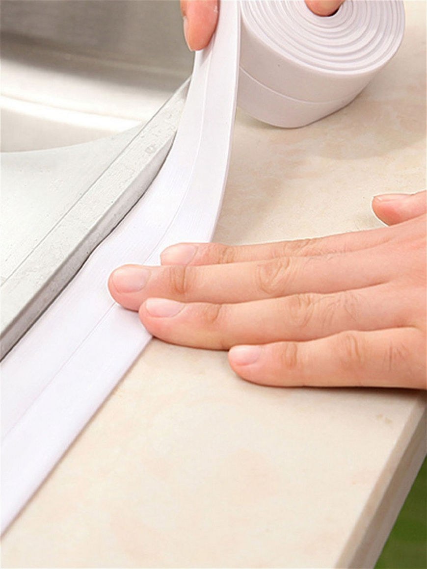 Бордюрная лента для защиты щелей, швов от воды, жира, грязи (3,8 см х 3,2 м)