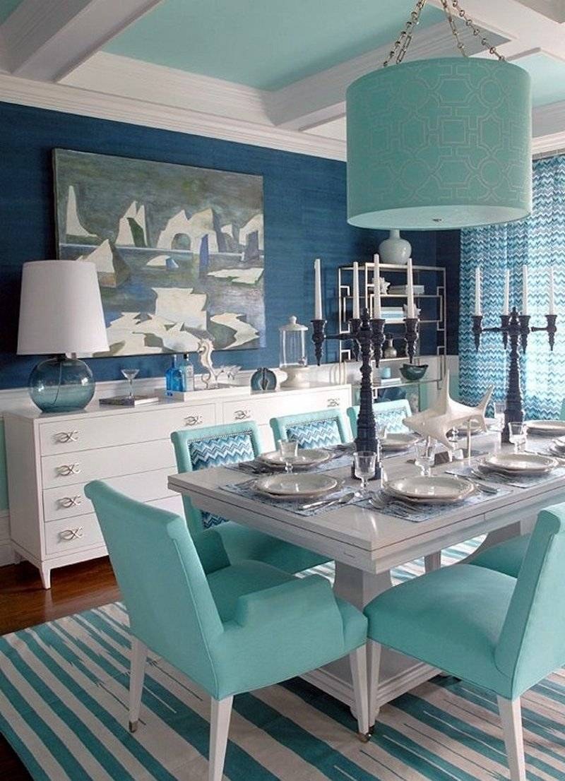 Кухня в бирюзовом цвете