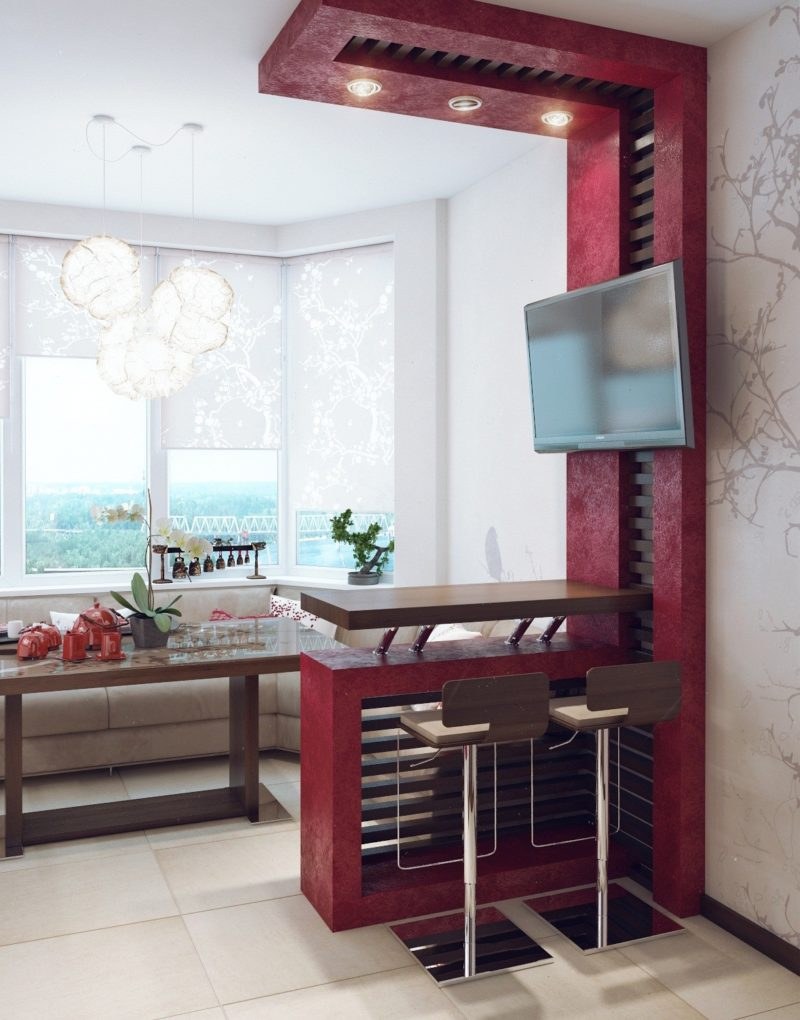 Подоконник барная стойка на балконе