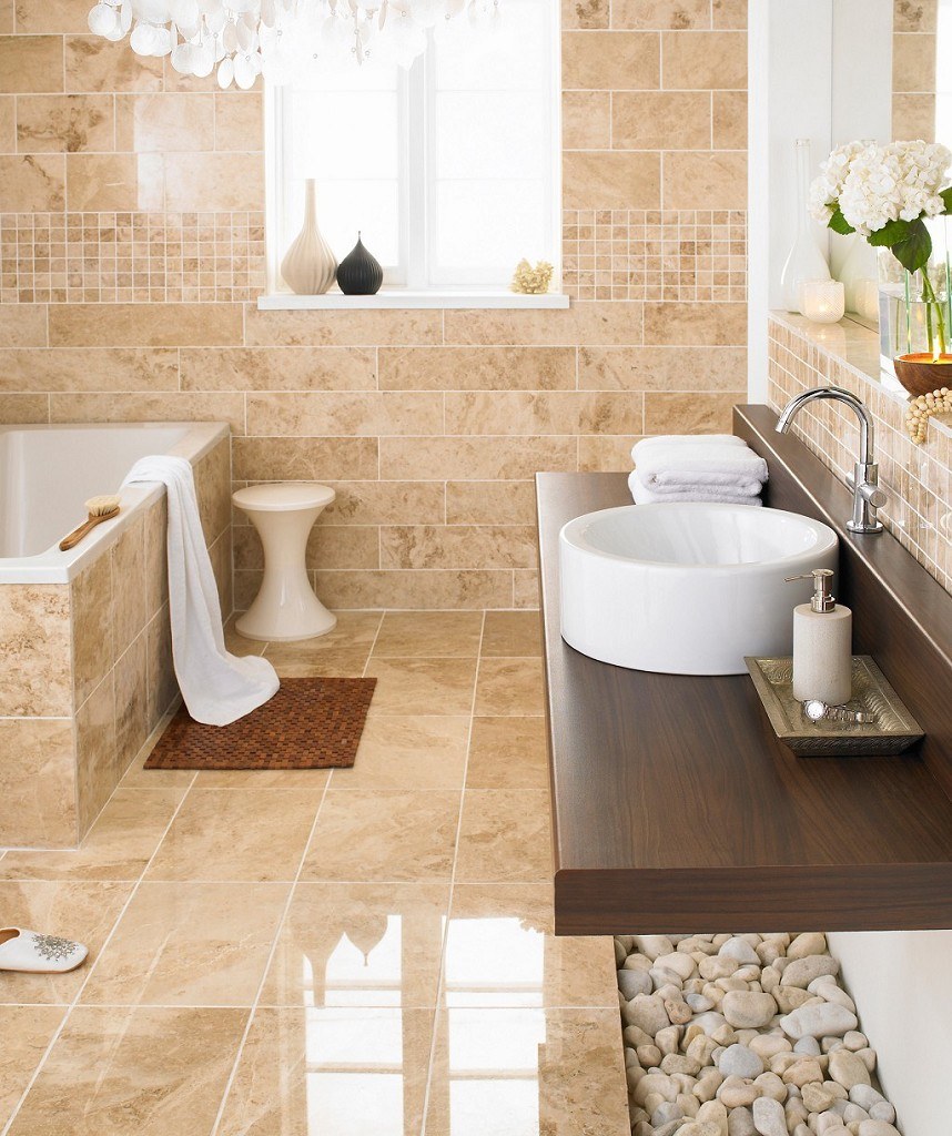 Travertine Beige ванная