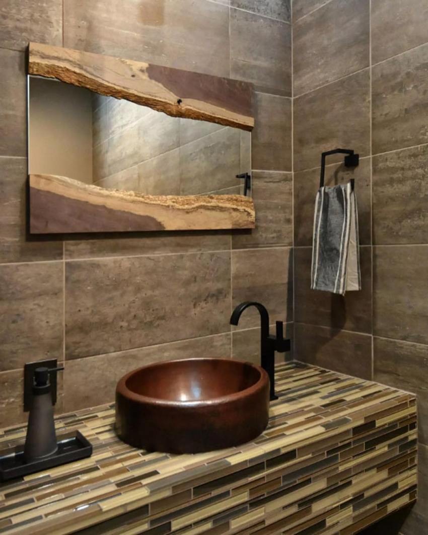 Ванная отделанная гибким камнем