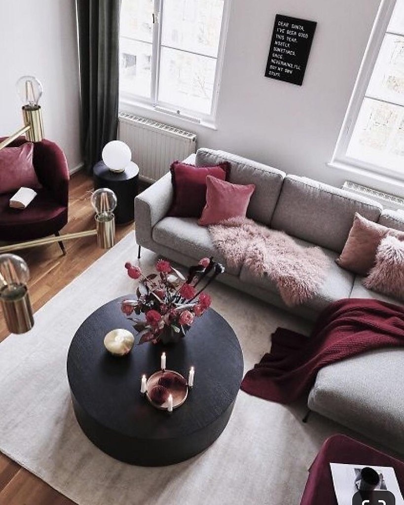 Винный цвет в интерьере