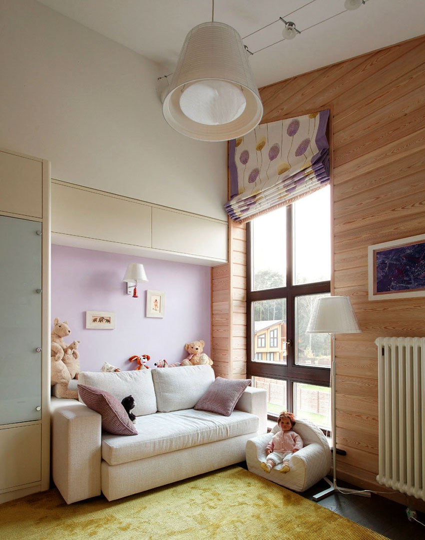 Ламинат на стене в детской (73 фото)