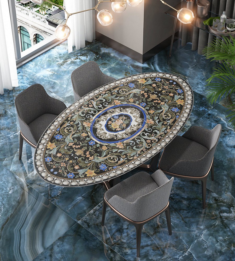 Ониче синий в интерьере (79 фото)