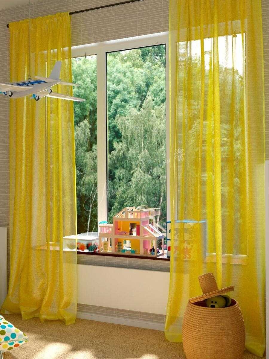 Желтые шторы на кухню