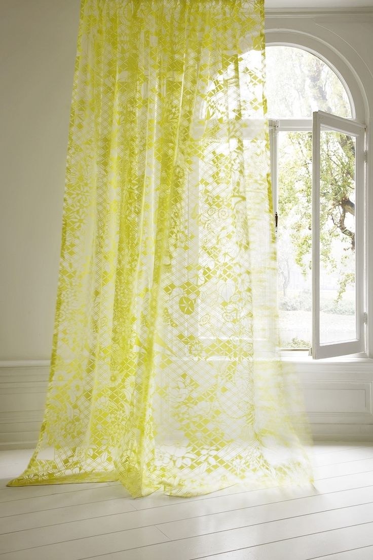 Желтая тюль на кухню