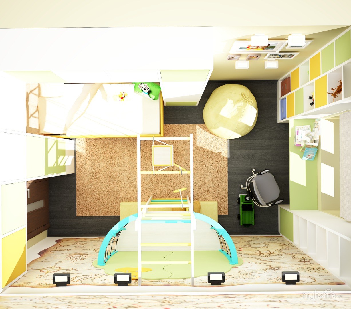 3д проект детской комнаты