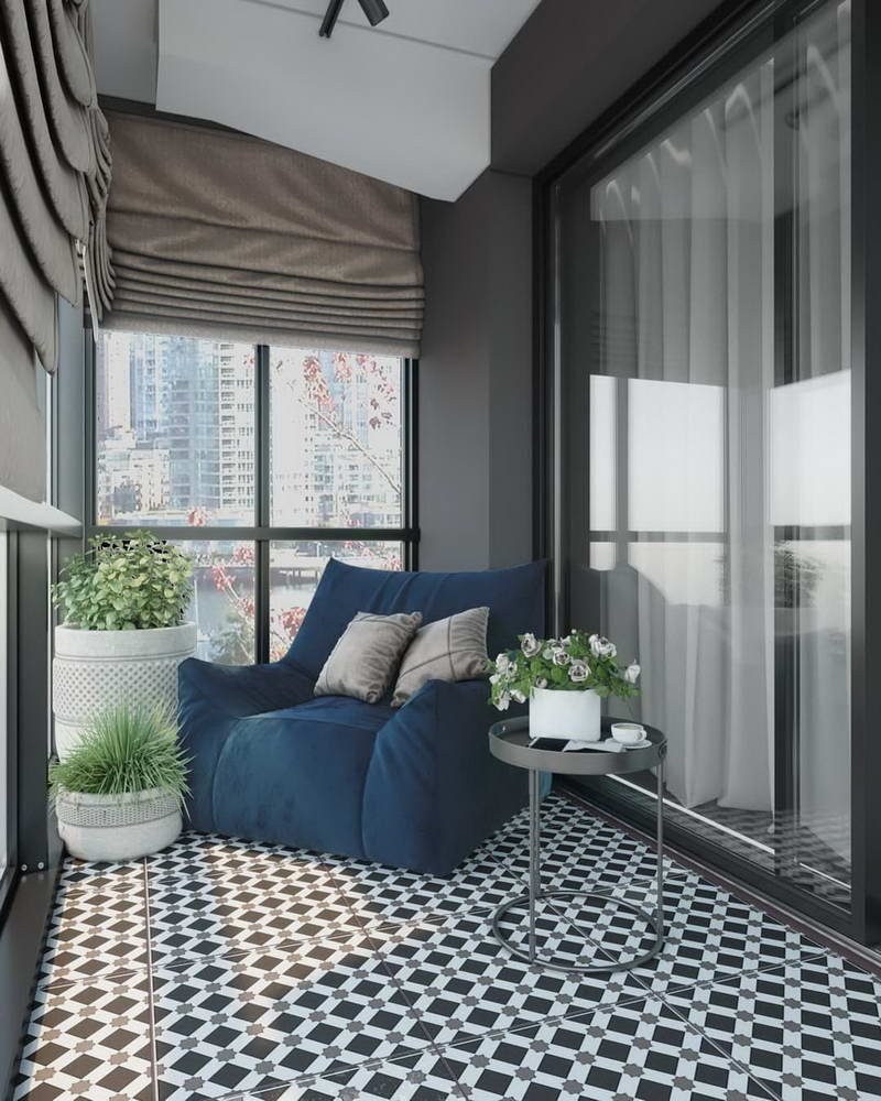 Французское панорамное остекление балкона п44