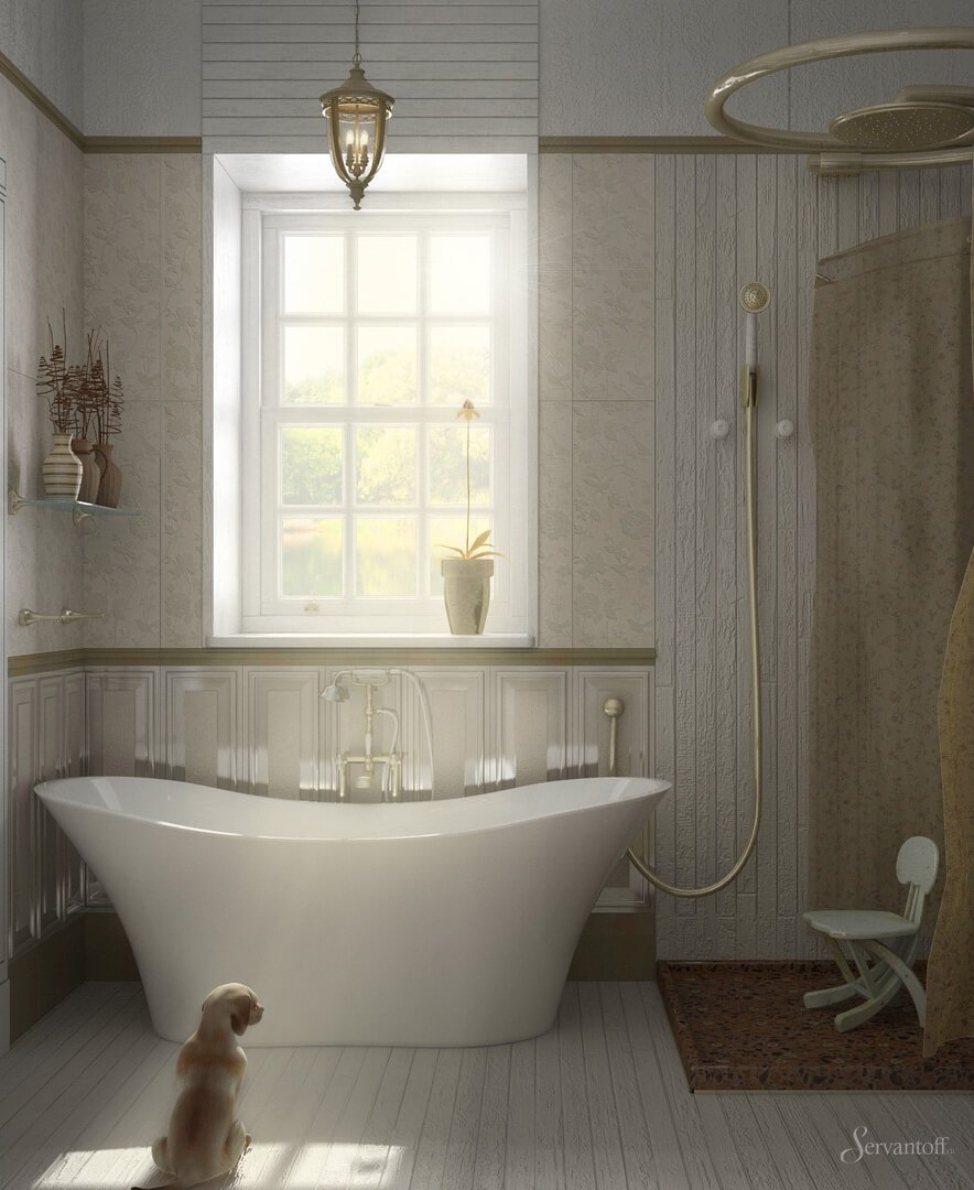 Плитка кантри шик в интерьере (78 фото)