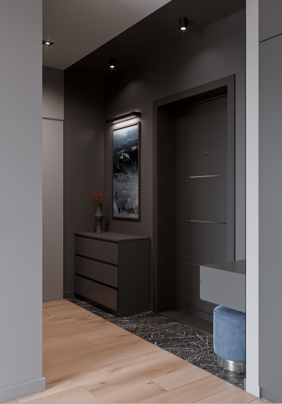 Прихожая Неоклассика серая