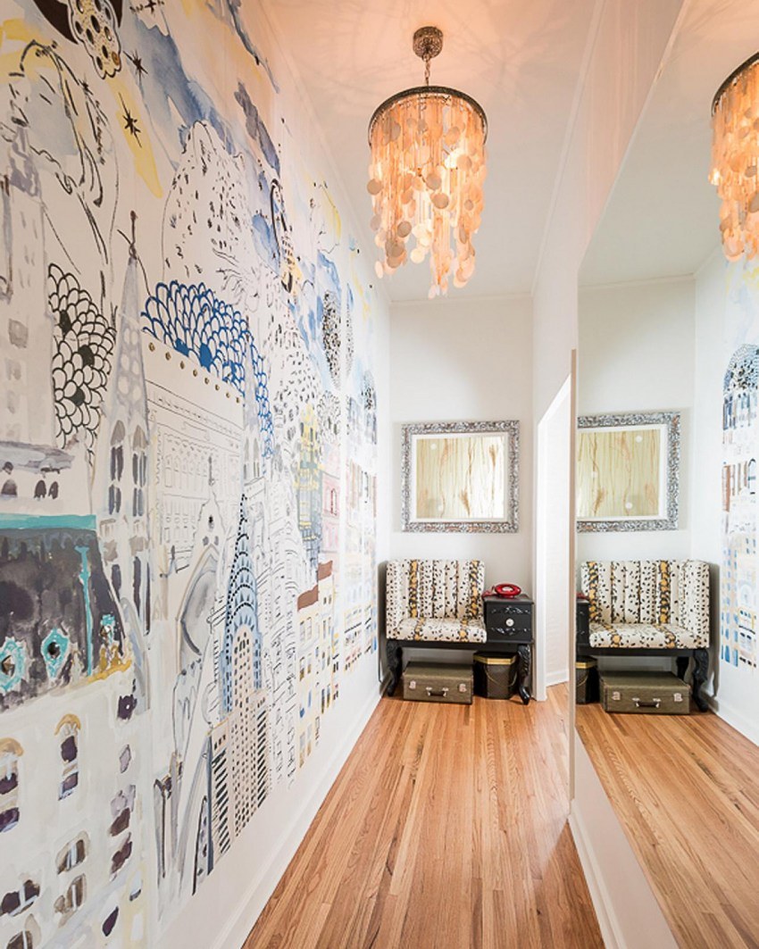 Стильные обои в коридор