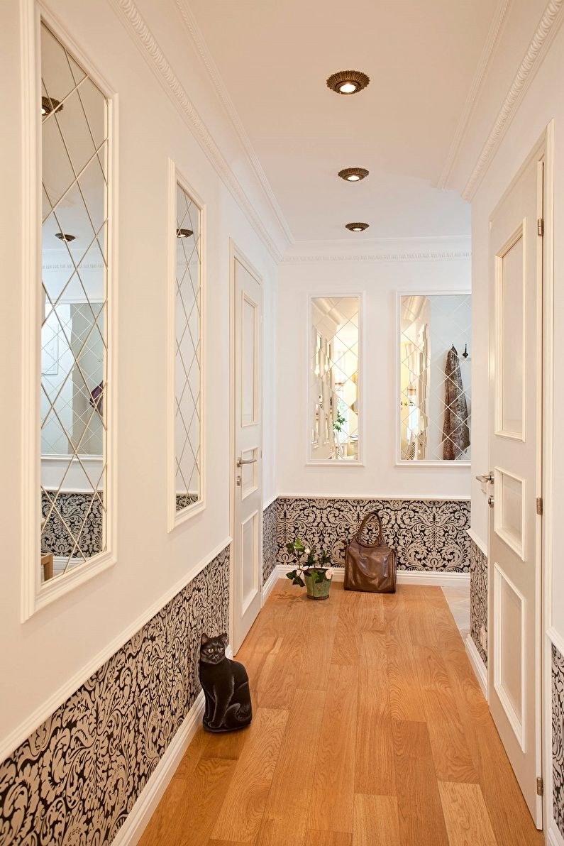 Декор узкого коридора