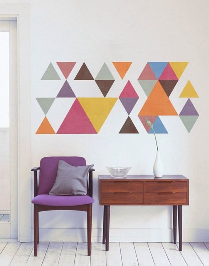 Декор стен в геометрическом стиле