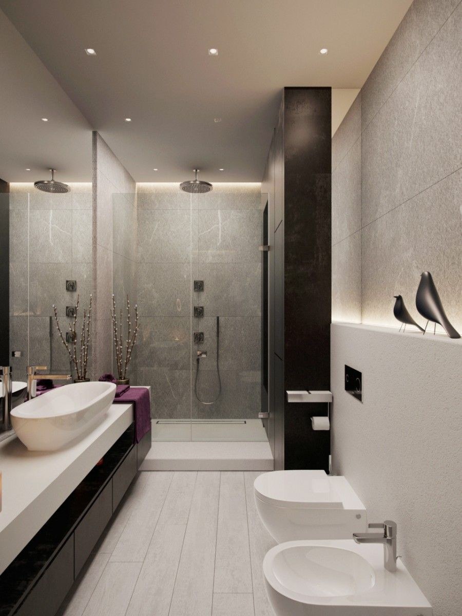 Дизайн ванной комнаты с туалетом прямоугольной формы (81 фото)