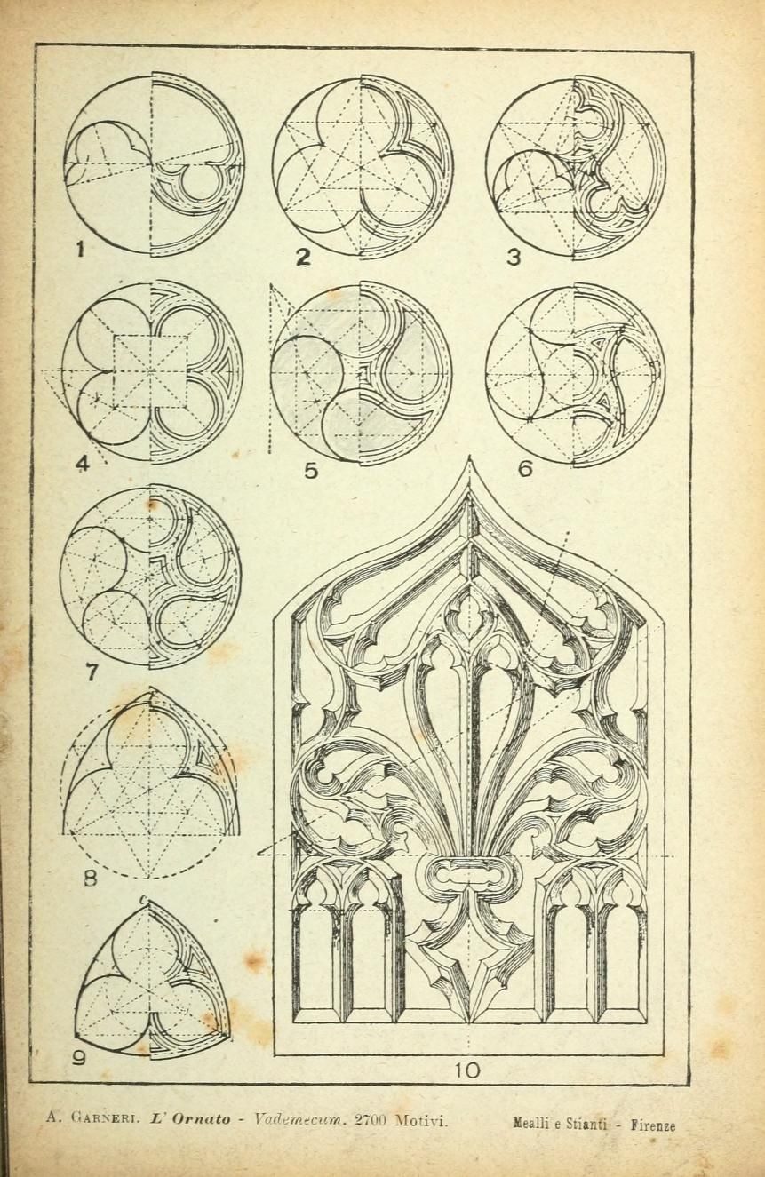 Архитектурные элементы готики Готическая роза чертёж