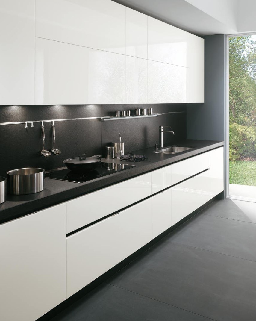 Современные угловые кухни минимализм (80 фото)