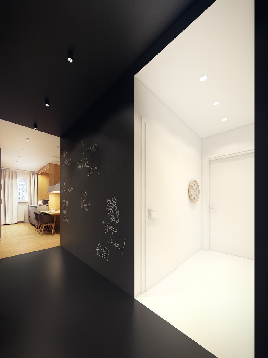 Прихожая в серых тонах Минимализм в современном