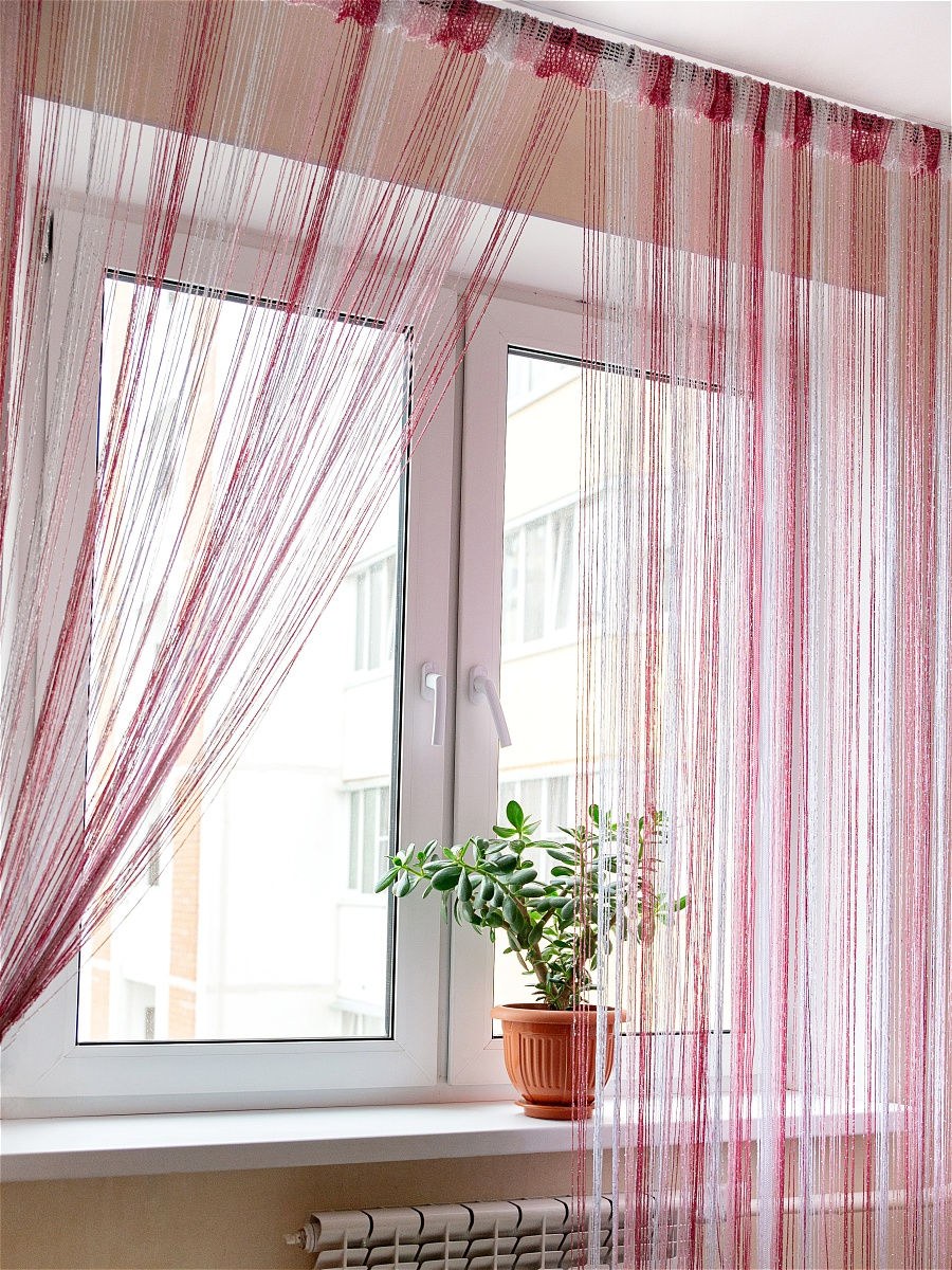 Нитяные шторы ПТК кисея Радуга 280 см на кулиске