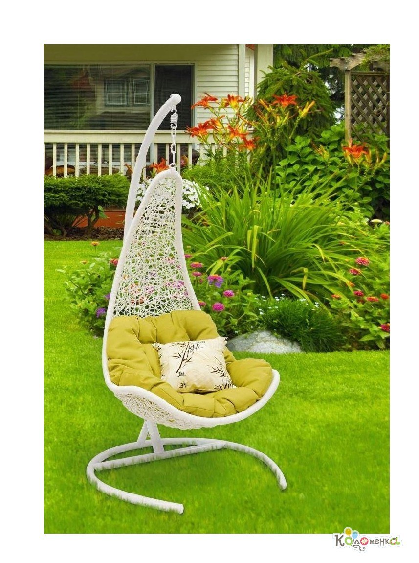 Качели подвесные "кресло-макраме" чудесный сад 008.5, белое