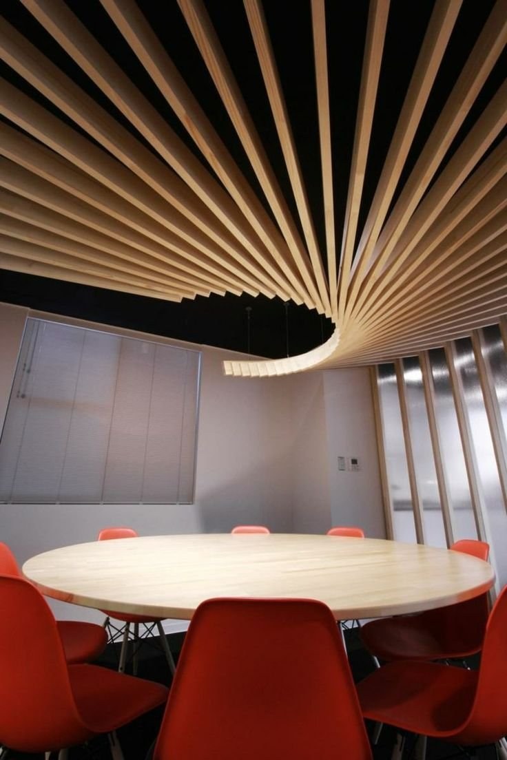 Необычные потолки из дерева