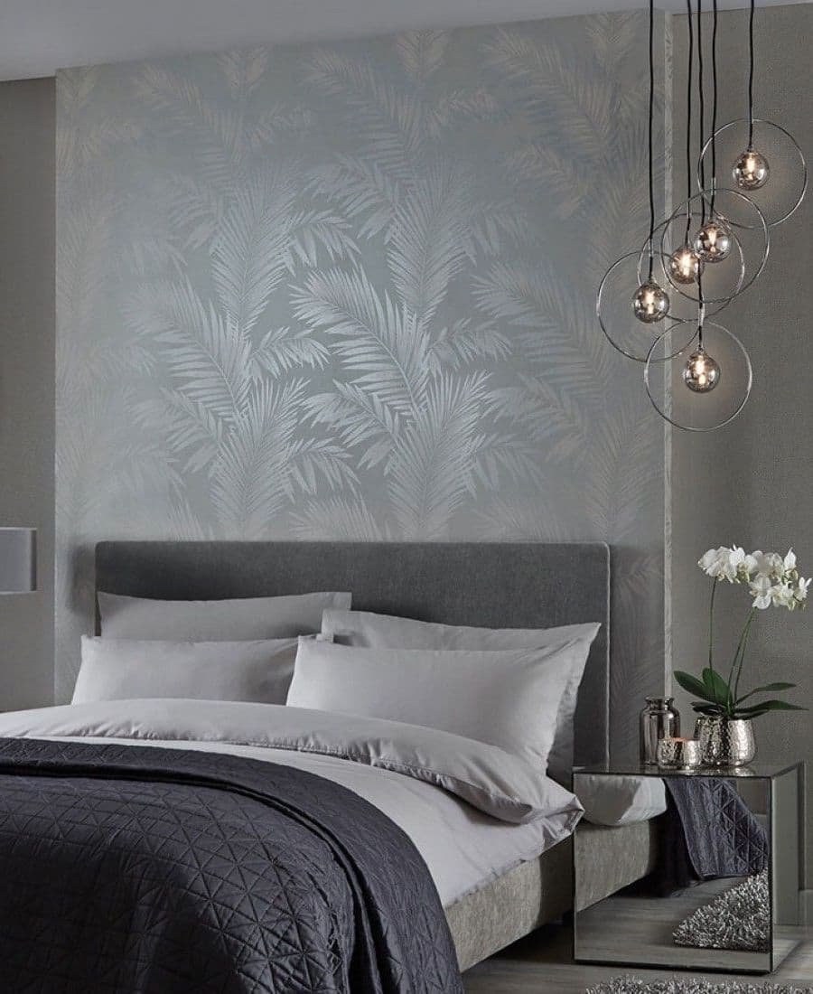 Спальня в серебристых тонах