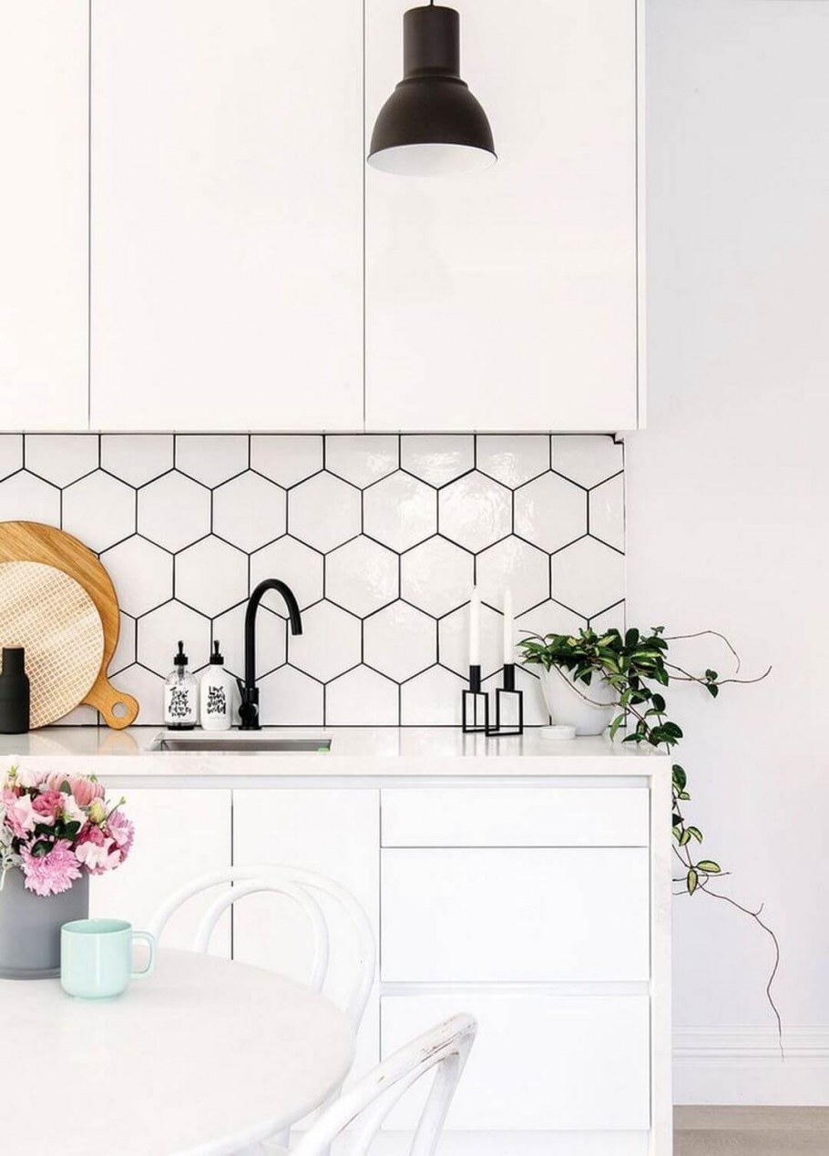 Плитка Гексагон на фартук