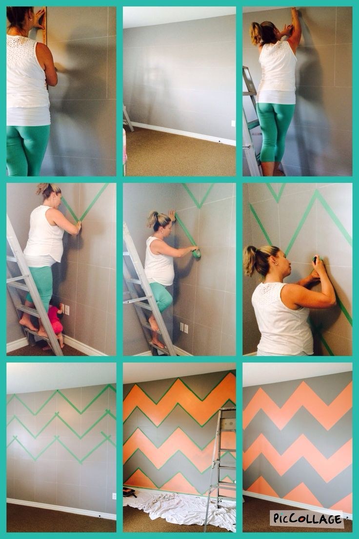 Декор стен с помощью малярного скотча (77 фото)