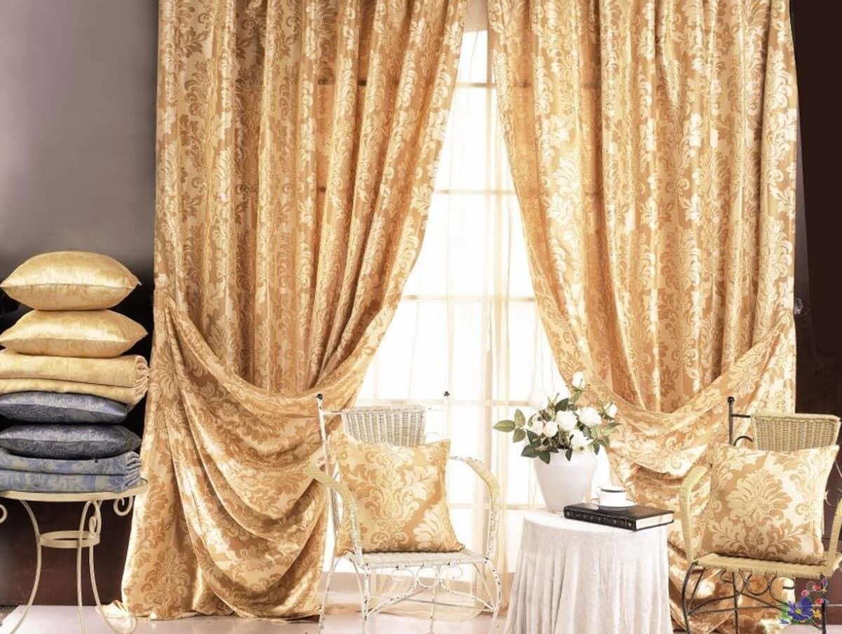 итальянские шторы в интерьере гостиной фото