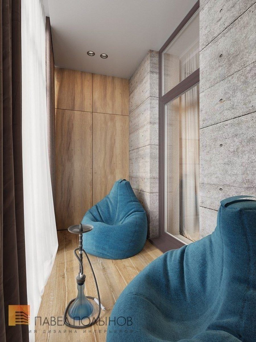 Балкон в стиле лофт