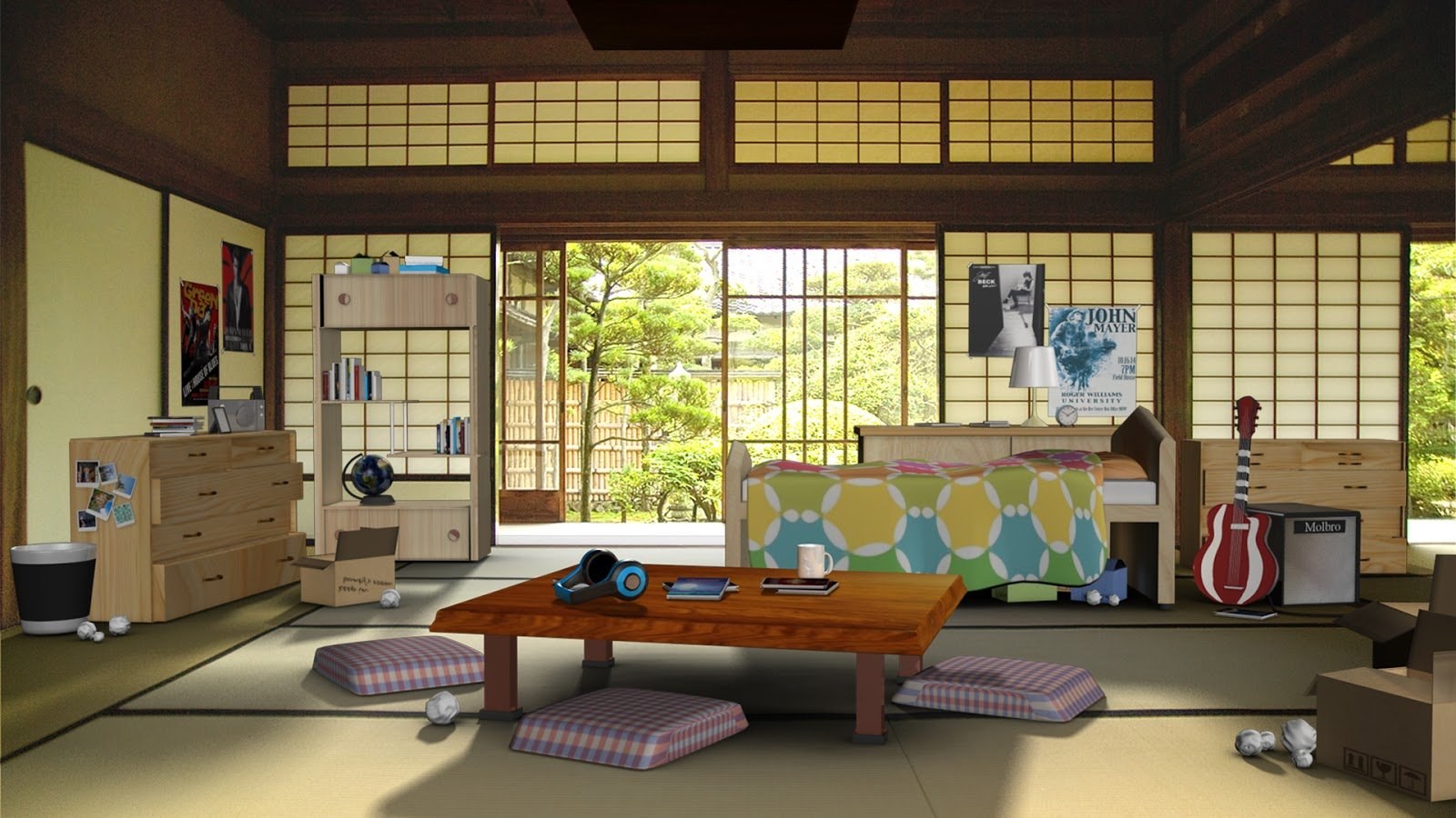 подростковая комната в японском стиле