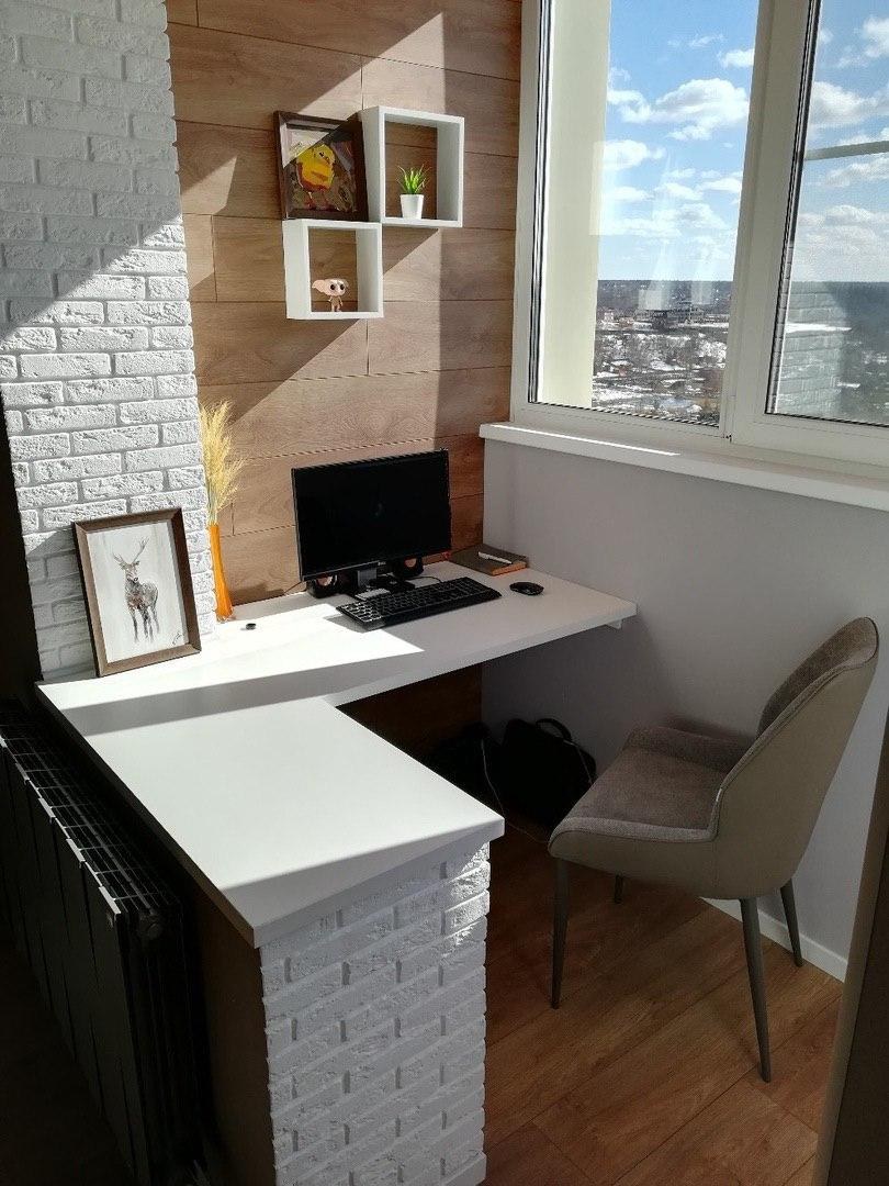 Подоконник столешница на лоджии