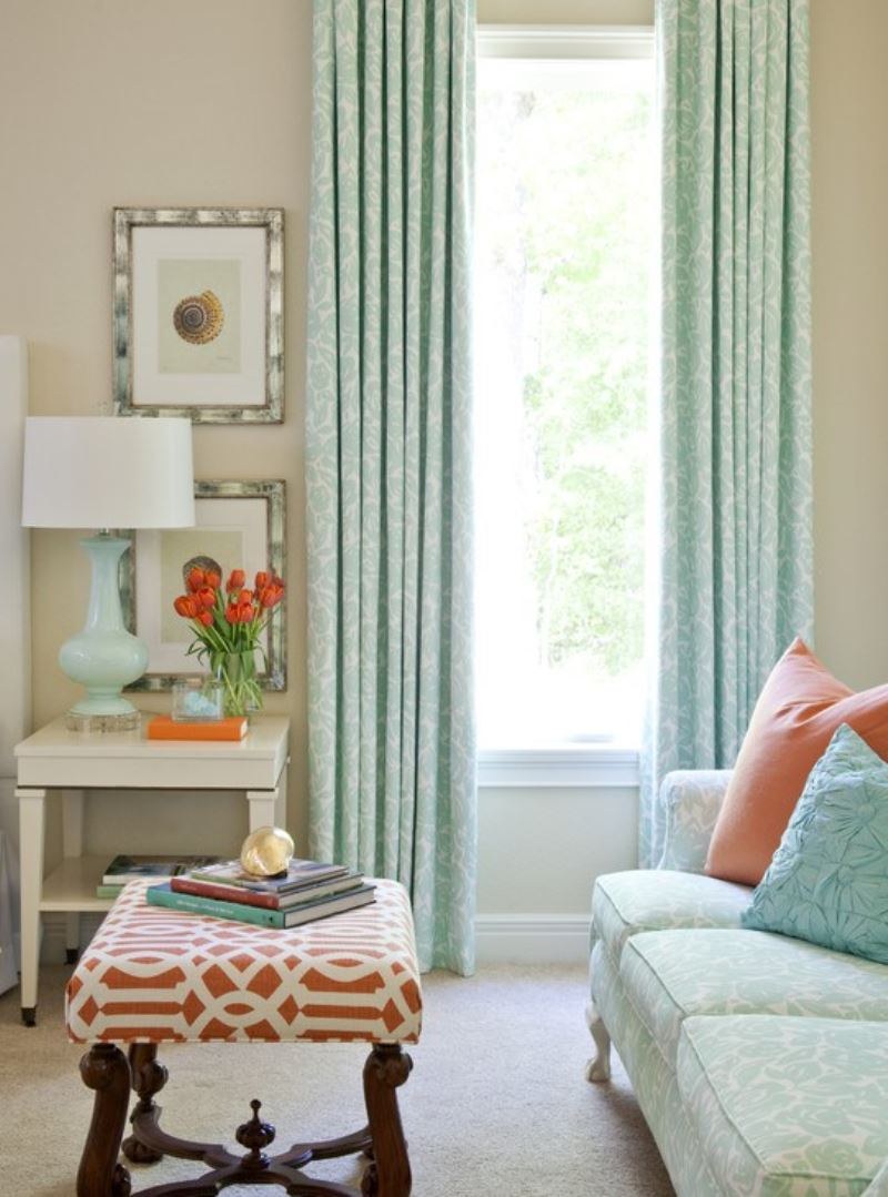 Японские шторы в сочетании с тюлью в интерьере