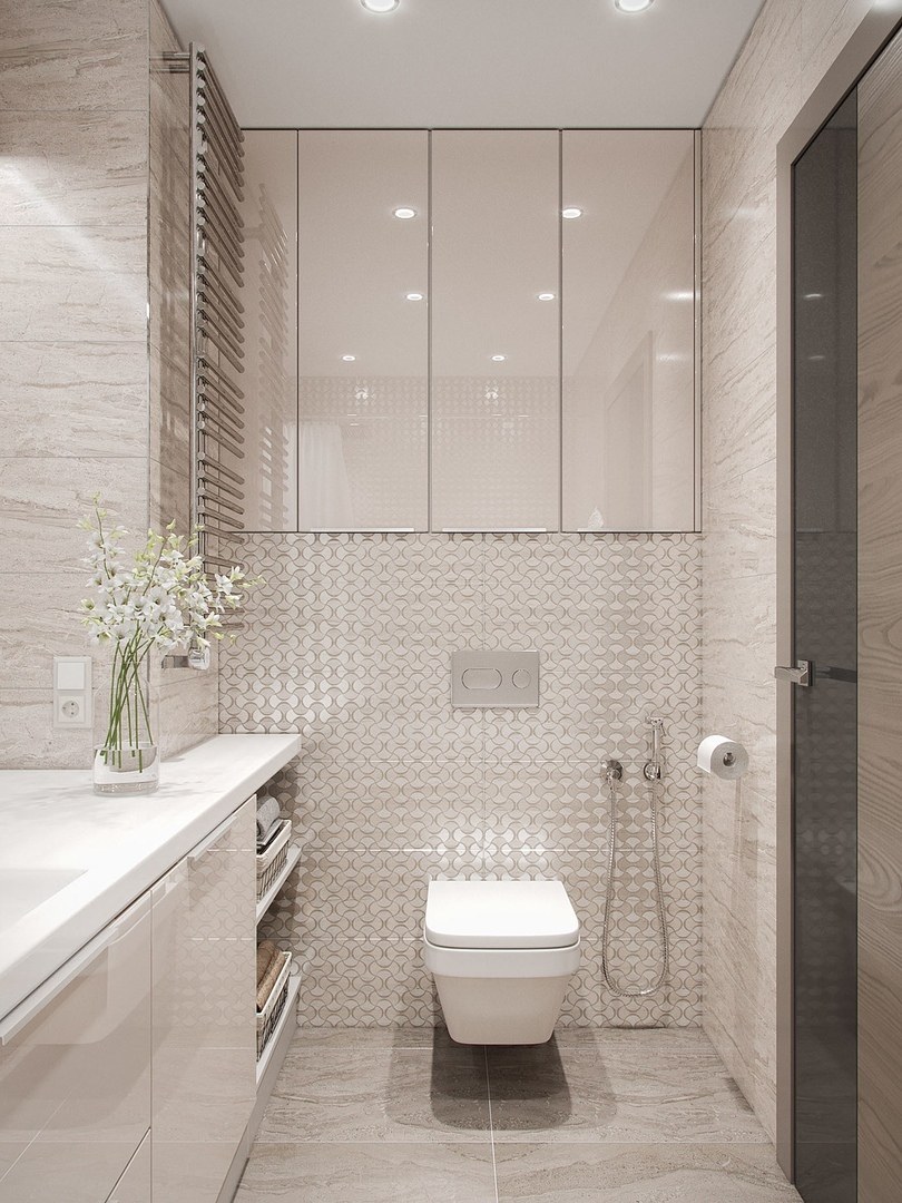 Ванная в белом цвете