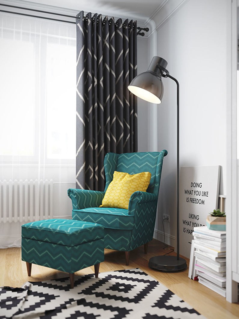 Шторы икеа в интерьере спальни