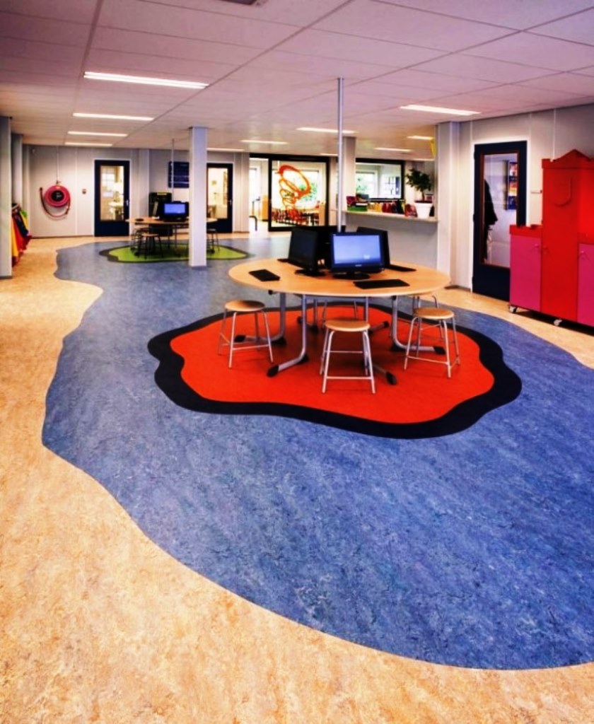 Мармолеум в интерьере кухни (71 фото)