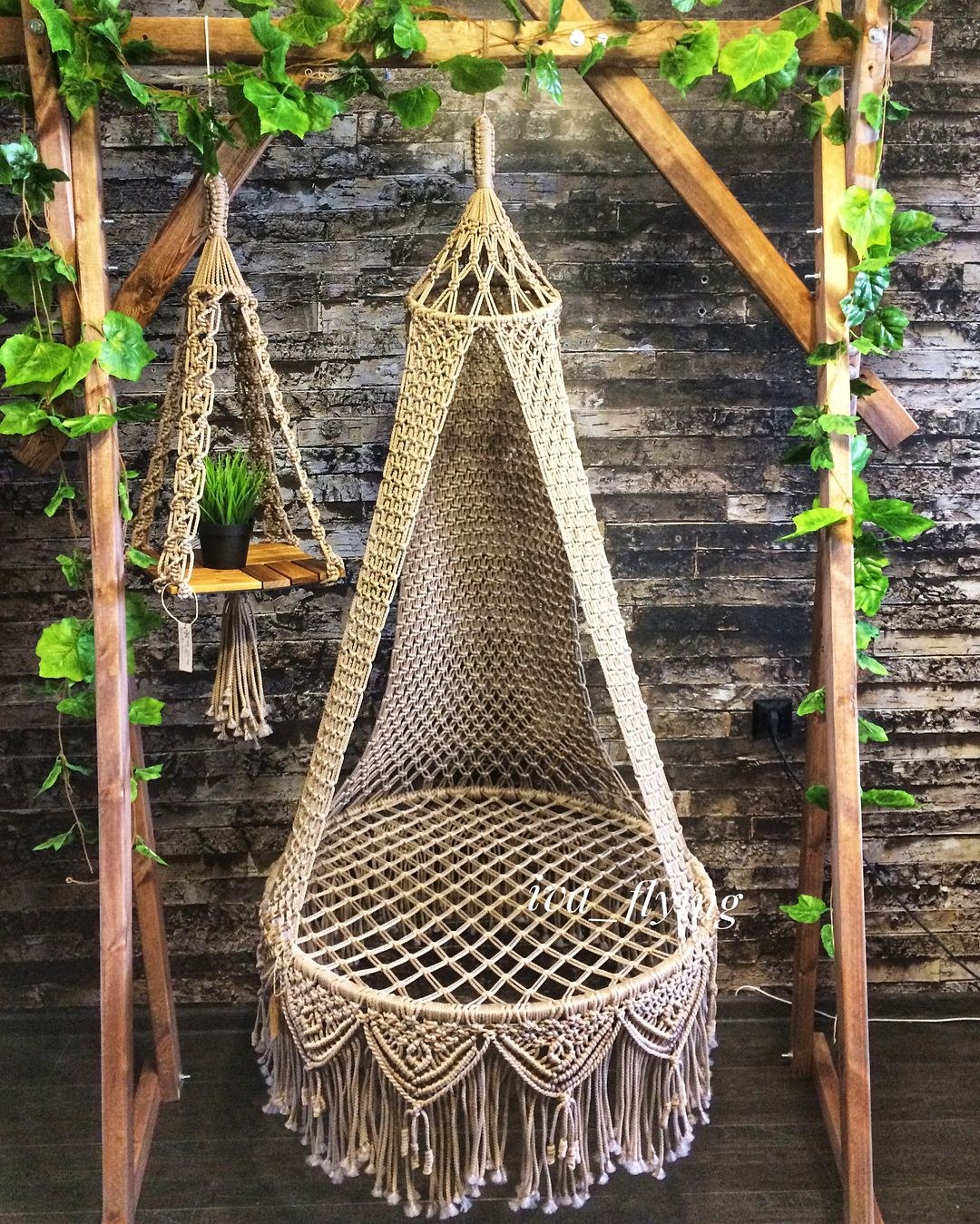 Второй вариант плетения подвесного кресла