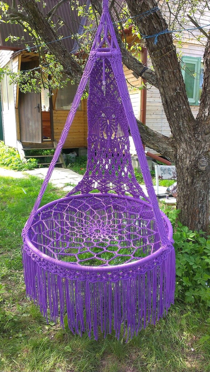 Кресло гамак макраме