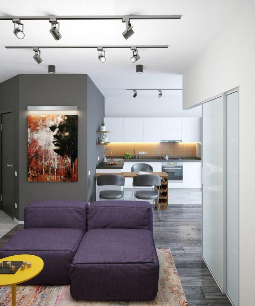 Современный интерьер 1 комнатной квартиры