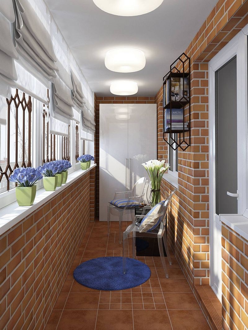 Отделка балкона