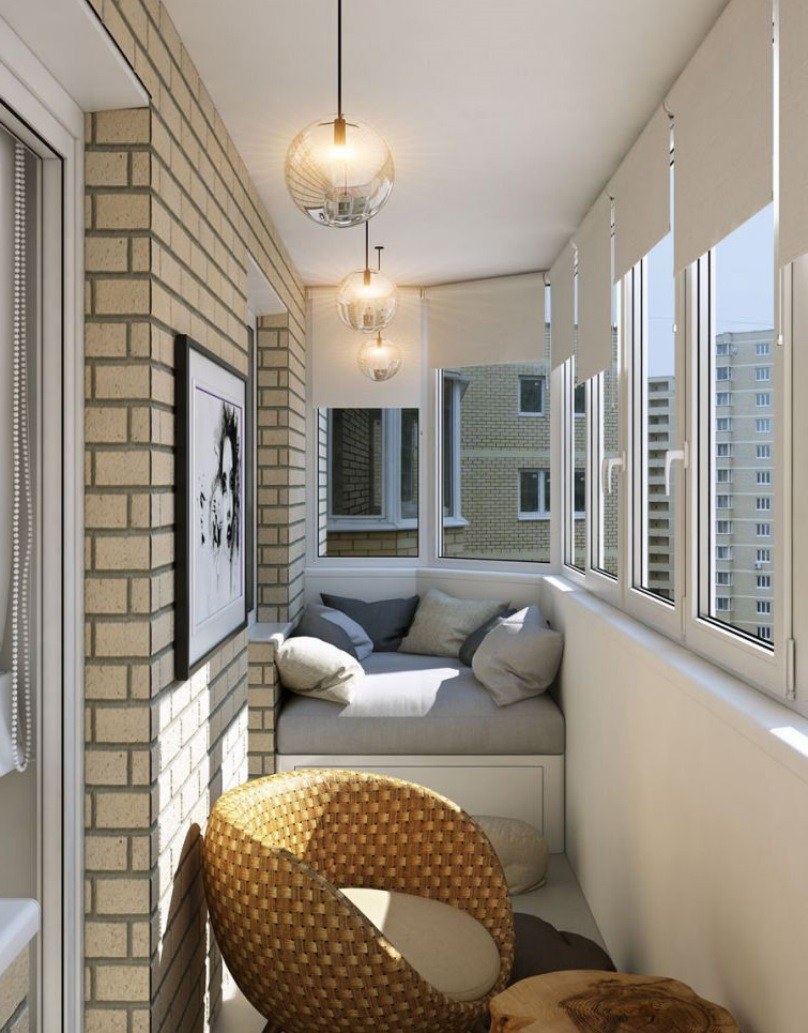 Интерьер балкона