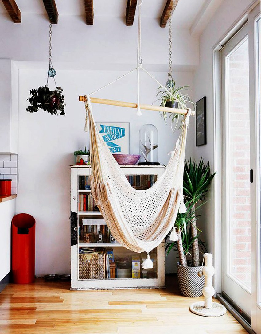 Гамак в интерьере квартиры