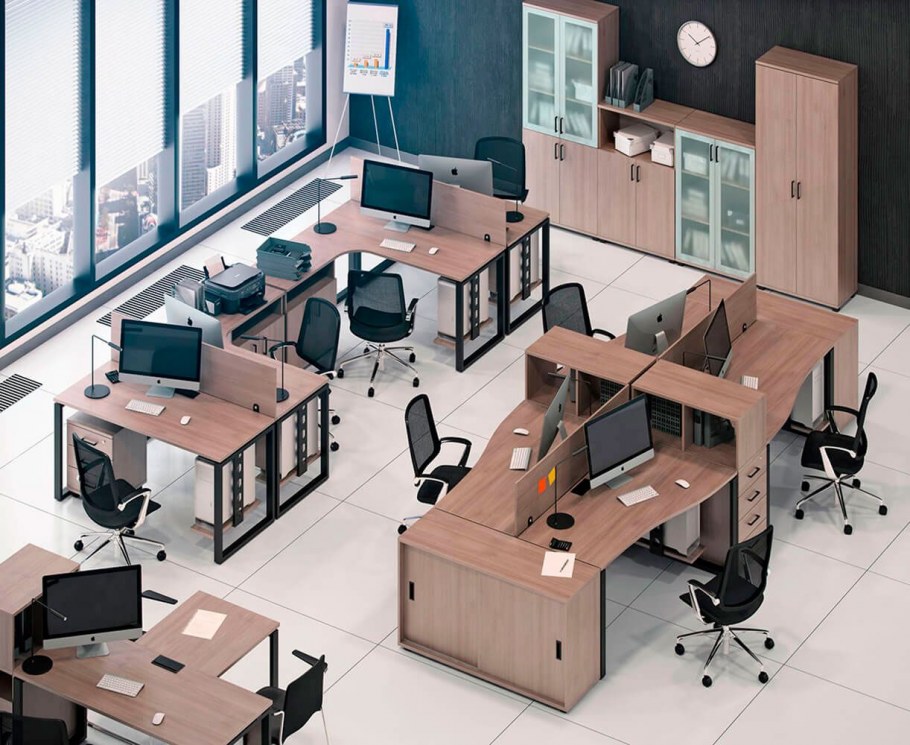 Расположение мебели в офисе