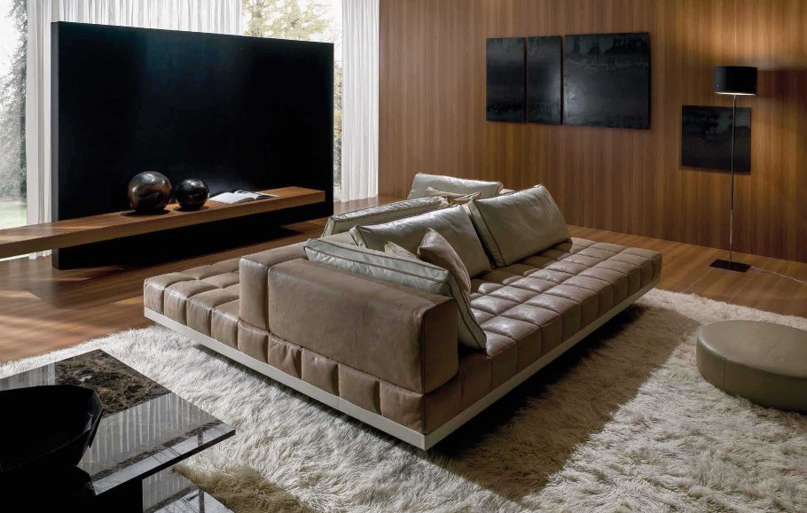 Двухсторонний диван для гостиной